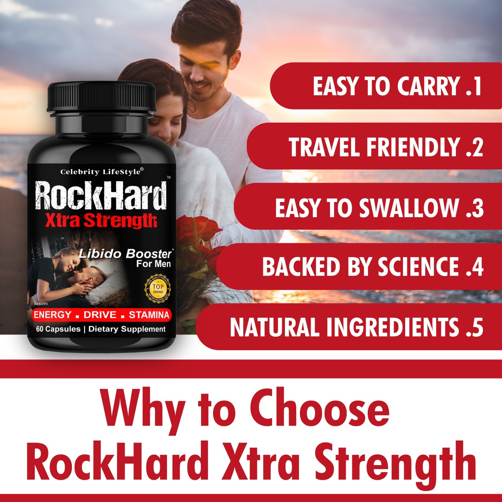 Ultimate Male Performance Booster, Performance Strength Energy Pill for Men- 60C