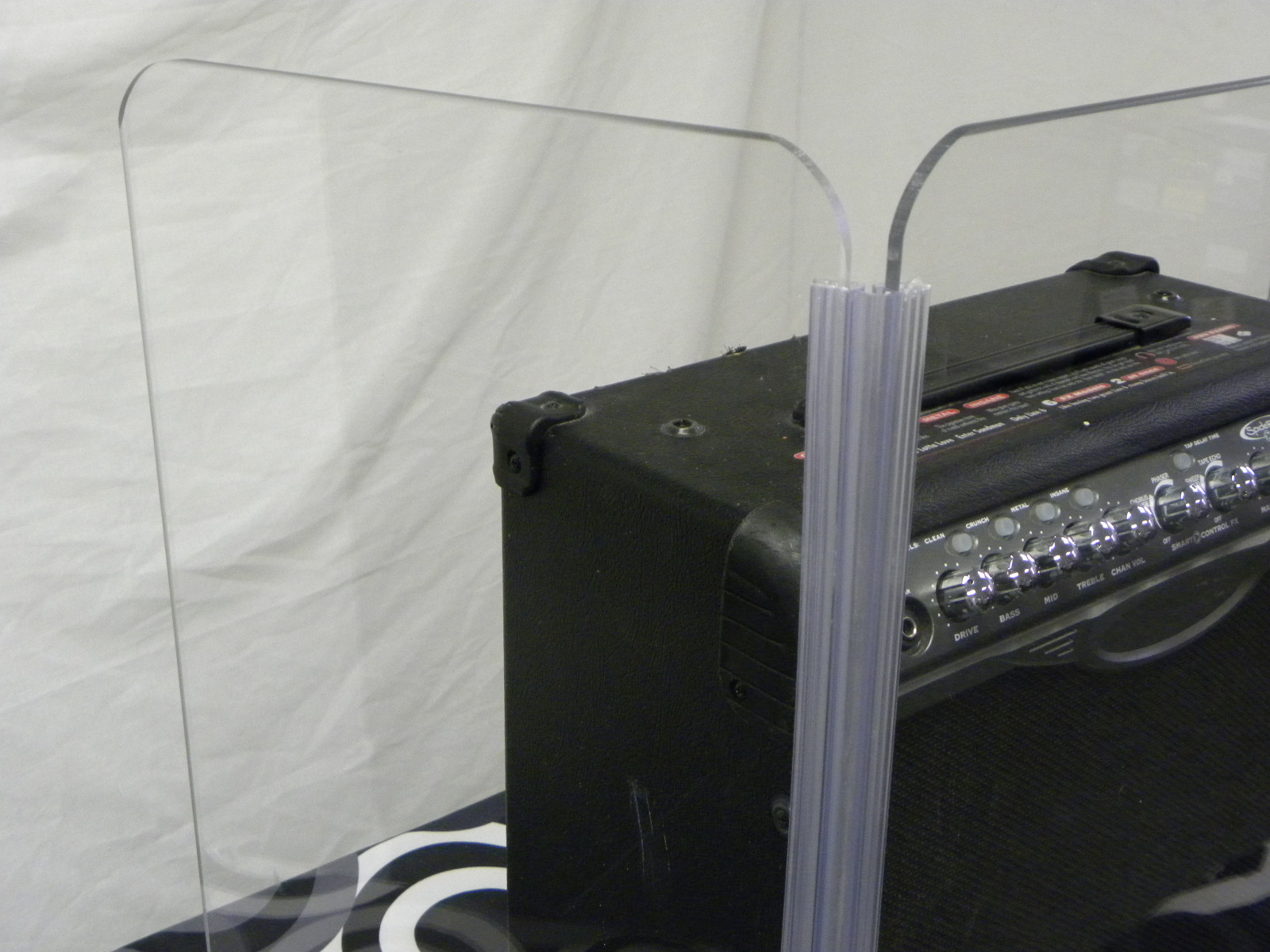 NEW 2-ft tall, 3-ft wide 2-Panel Amp Shield, Plexiglas guitar screen