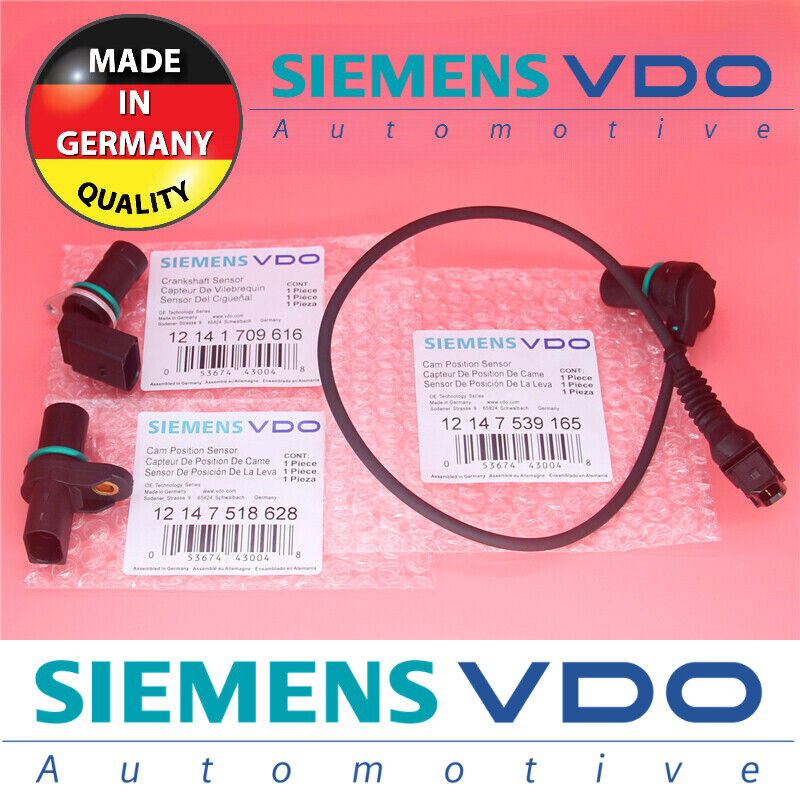Set of 2 Engine Camshaft & 1 Crankshaft Position Sensors fit BMW 325Ci 2001-2005
