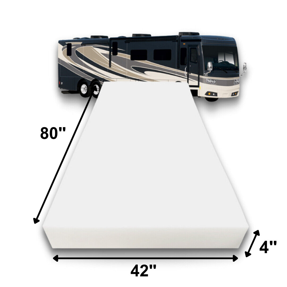 FoamRush 4" x 42" x 80" Bunk RV Mattress Travel Camper