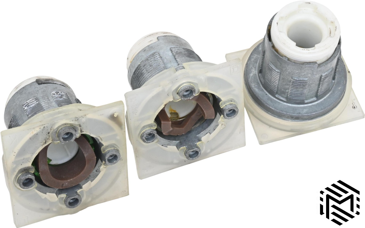 Assorted Square D Selector Switch Parts - Operators, Mounting Nuts, Contacts