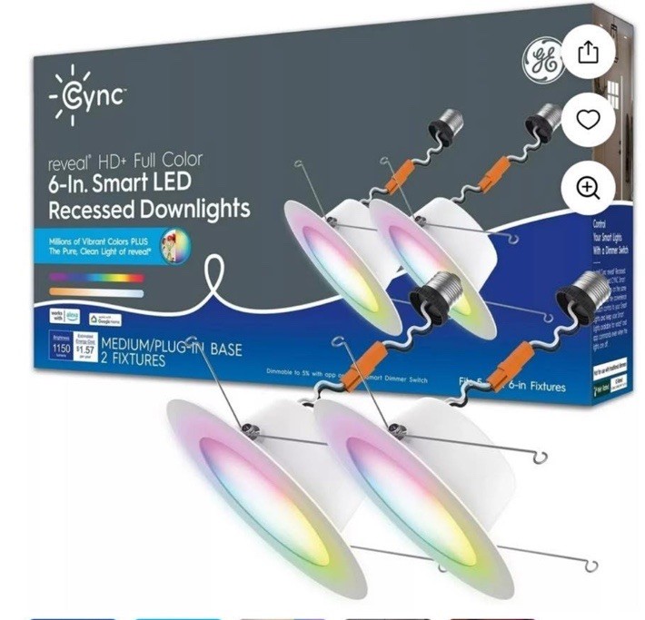 Cync Full Color Smart Recessed Can Retrofit (2 Pack) New In Box