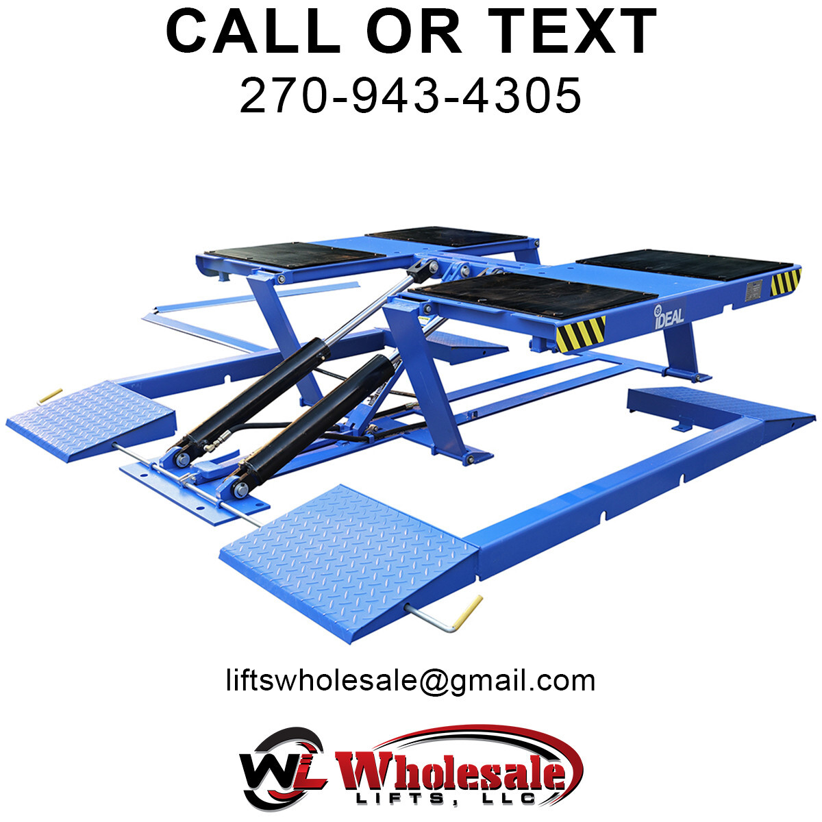 New IDEAL LR-10K-TLPAD 10,000 lb COMMERCIAL LOW-RISE PAD LIFT