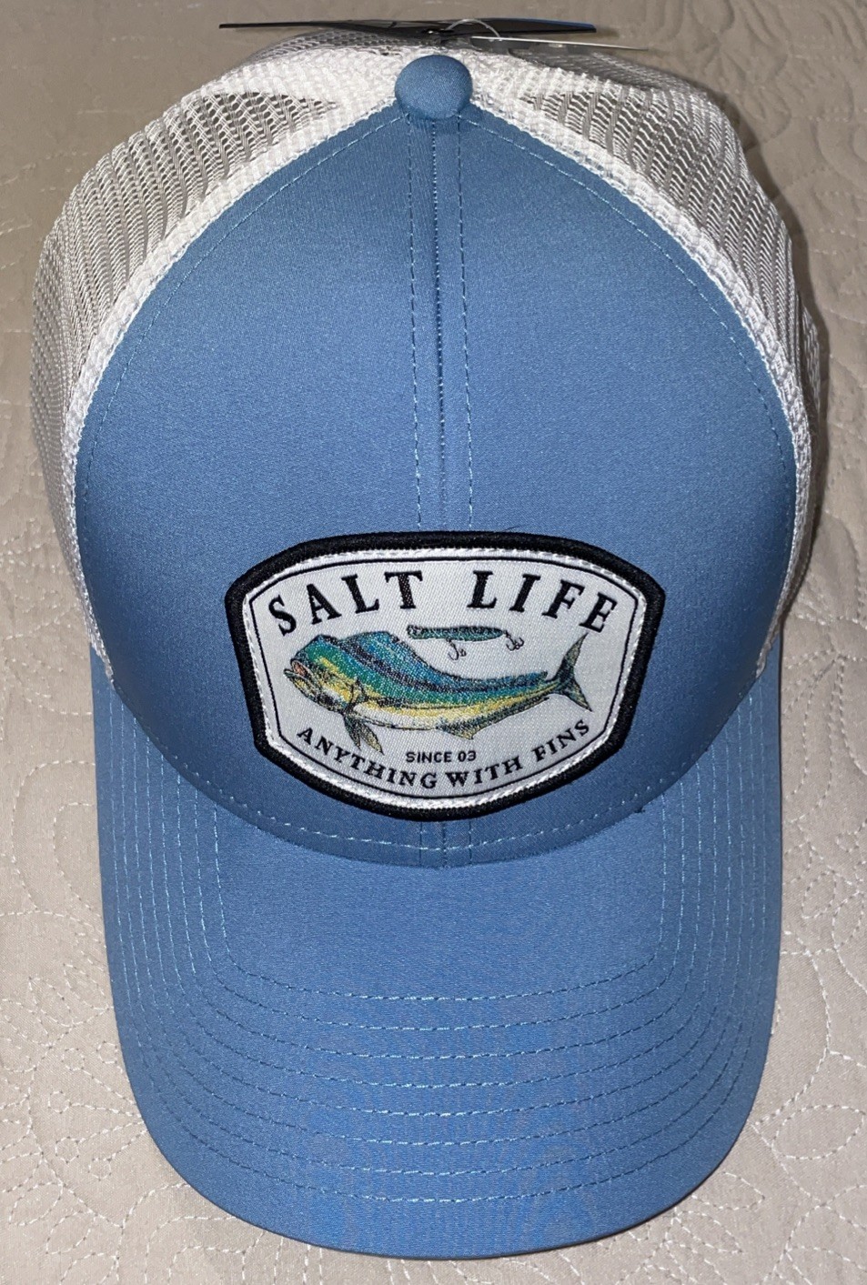 NWT Blue Salt Life Fishing SnapBack Baseball Cap Hat One Size