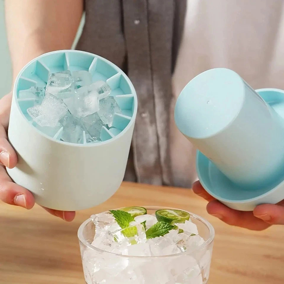 Silicone Ice Cube Mold Round Ice Bucket Summer Homemade DIY Refrigerator Freeze
