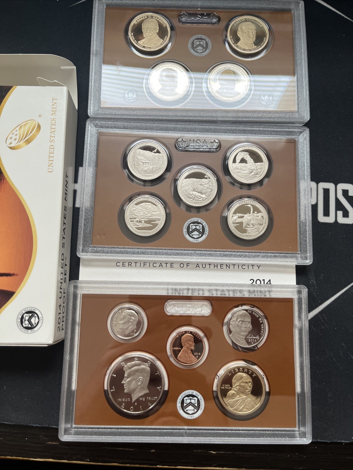 2014 S CLAD Proof Set Original Box & COA, US Mint Coin Proof Set