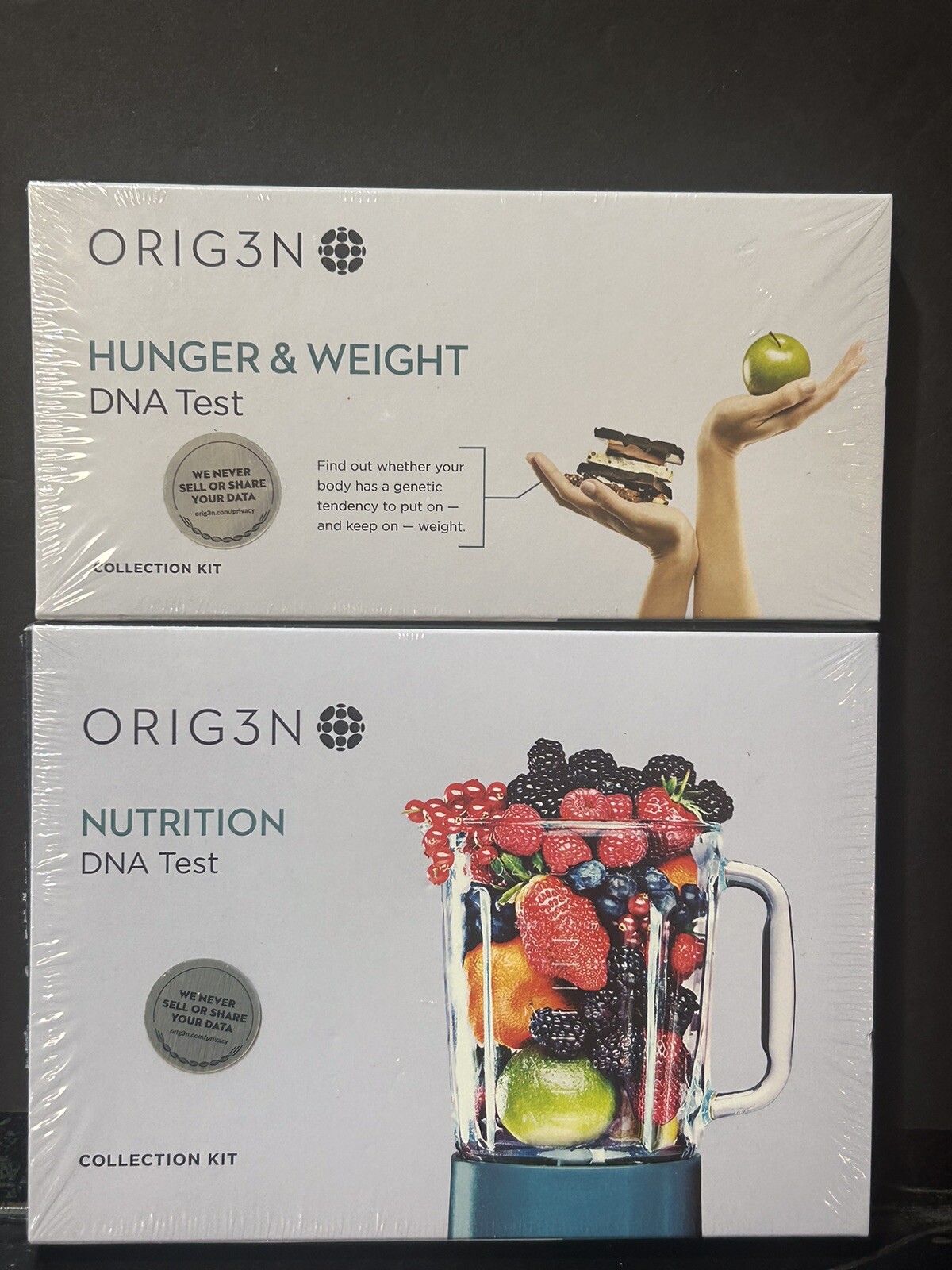 DNA Test ORIG3N Nutrition Hunger & Weight Collection New Sealed Lot Of 2