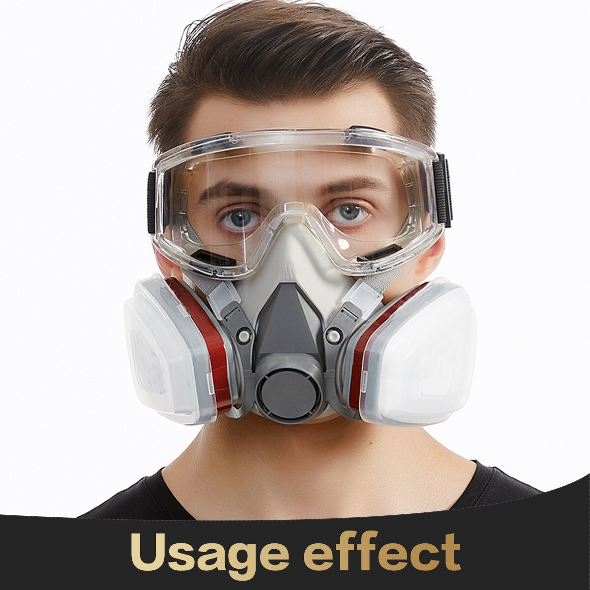 6200 Full Face Respirator Mask Reusable Safety Goggle Facepiece Painting Spray