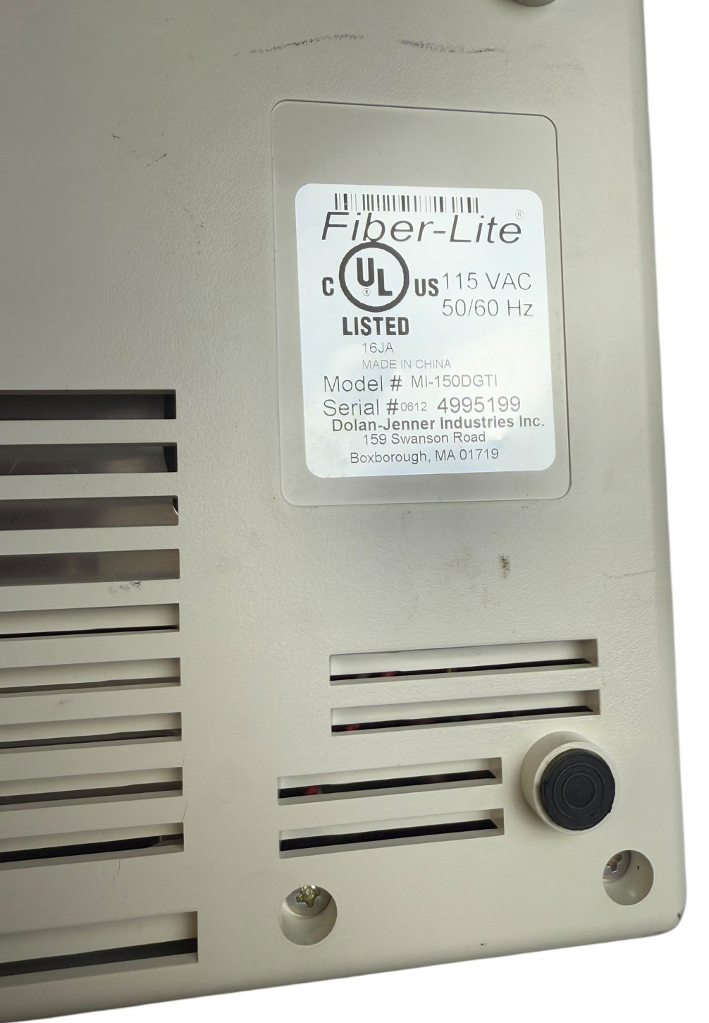 Fiber-Lite MI-150DGTI Fiber Optic Illuminator Light Source 115V