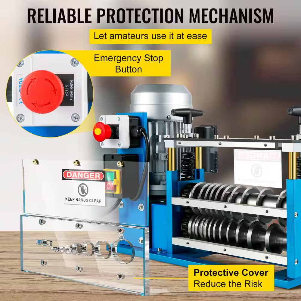 Electric Wire Stripping Machine 370-Watt 0.06-1.5 In. Automatic Cable Stripper 7