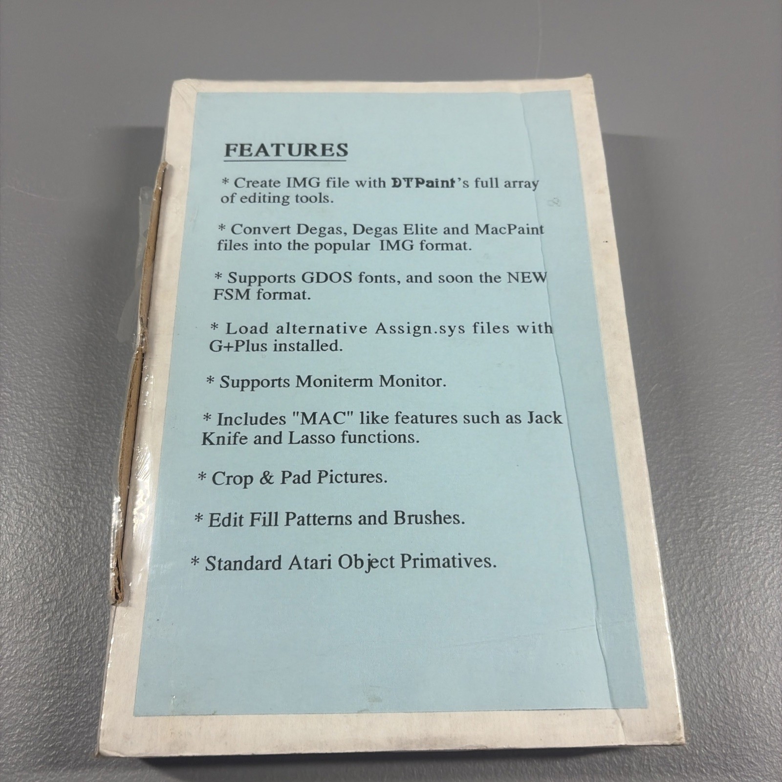 Vintage Atari Software - DTPaint Rimik Enterprises Paint Program Image Editor