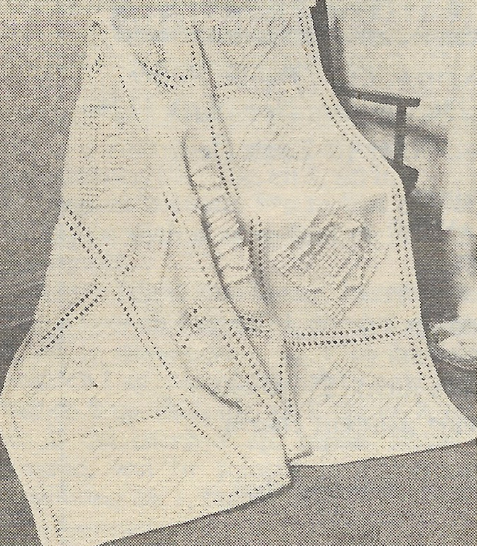 vintage, Raised Motif Afghan crochet pattern instructions