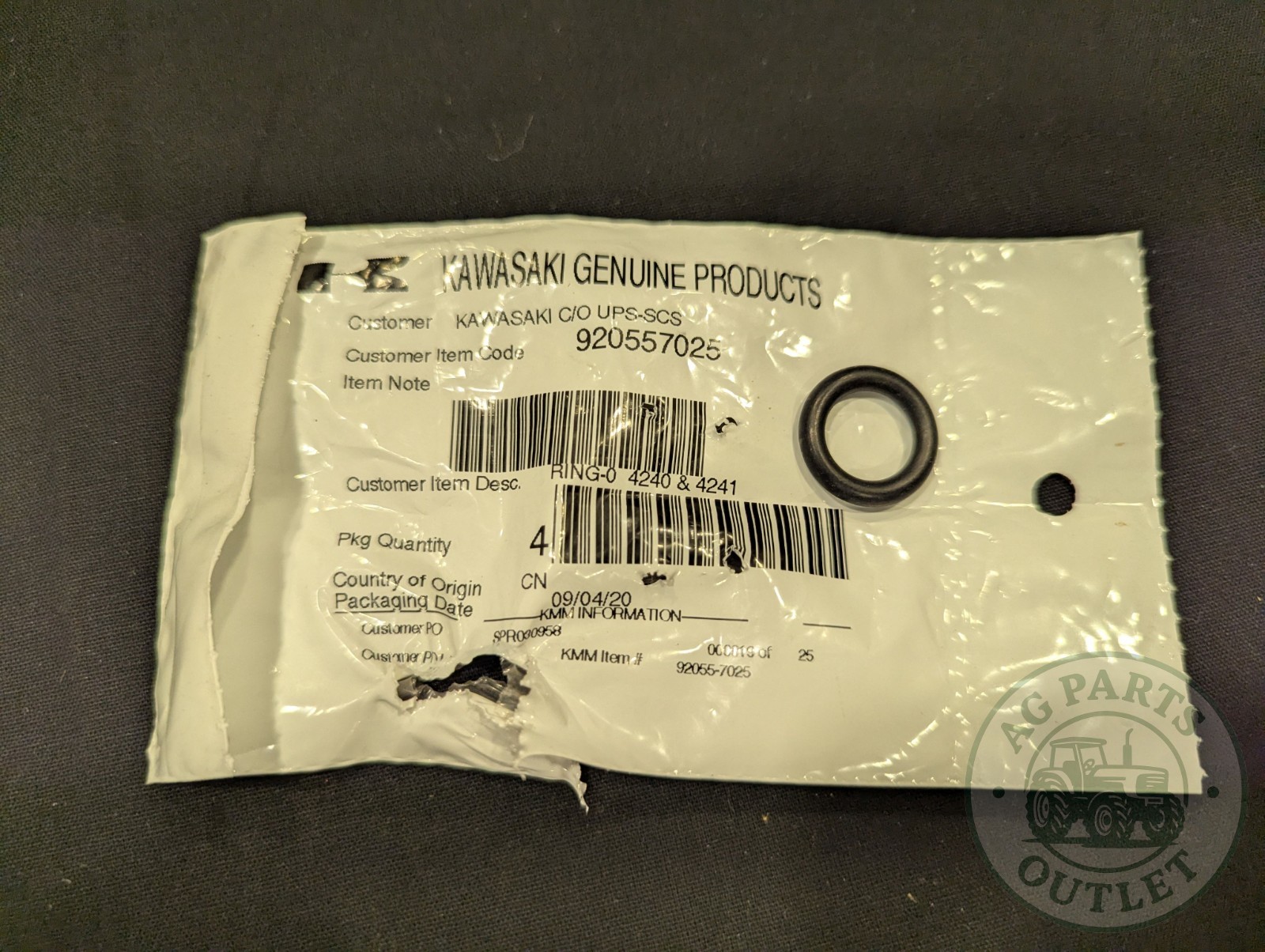 92055-7025 Kawasaki Genuine OEM O-ring - 3 pack