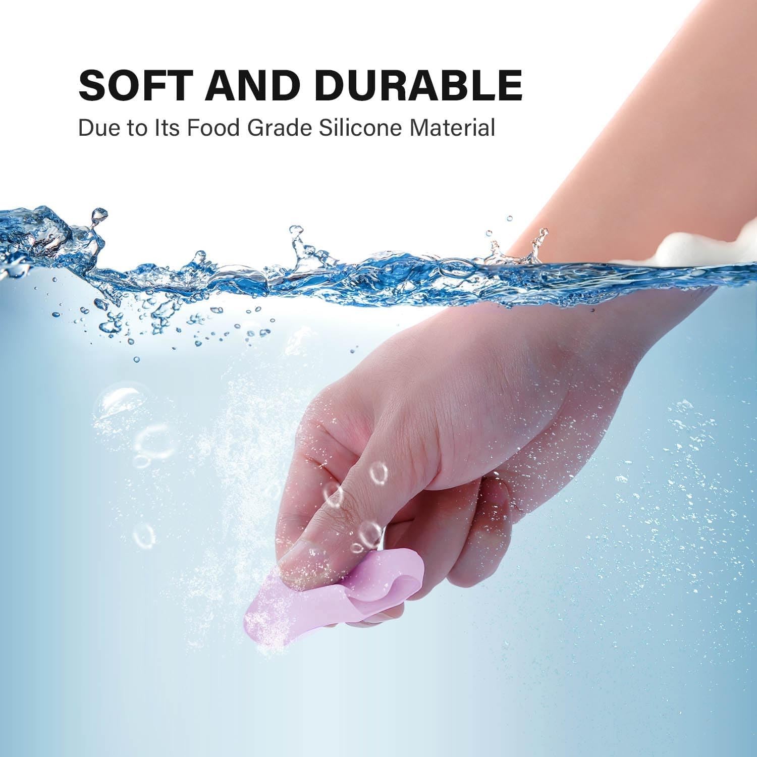 Soft Silicone Denture Brush Covers, Pink