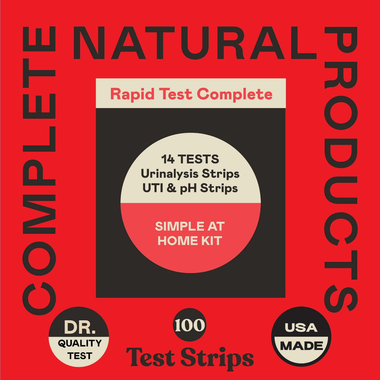 Rapid Test Complete - Urinalysis Test Strips 100ct UTI & pH Strips