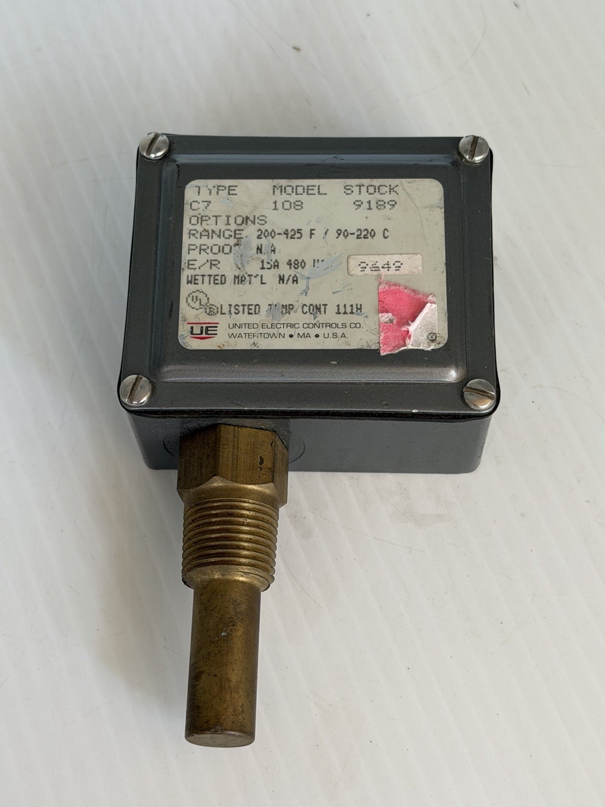 United Electric type C7 Model 108
