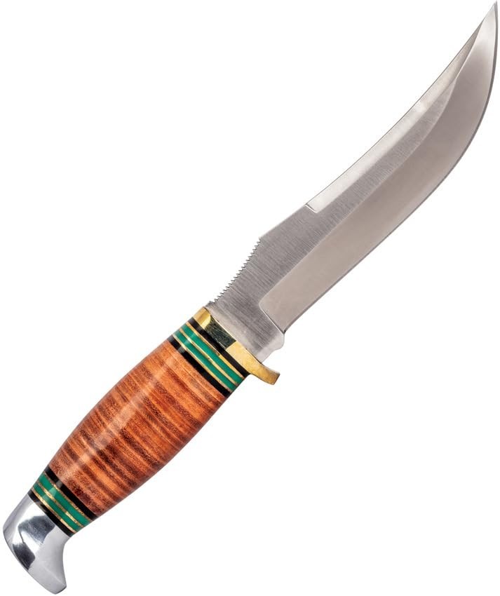Remington  Stacked Leather 10" Fixed Blade W/Brown Leather Sheath R15722