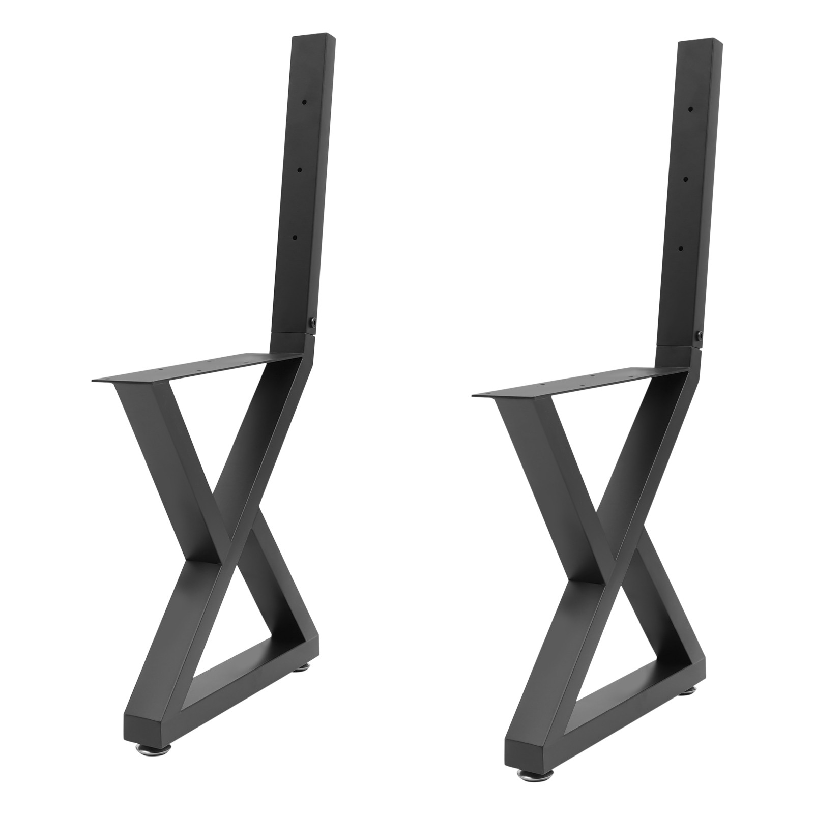 2PCS Bench Legs, Triangle Metal Bench Legs, Bench Legs with Backrest Bracket