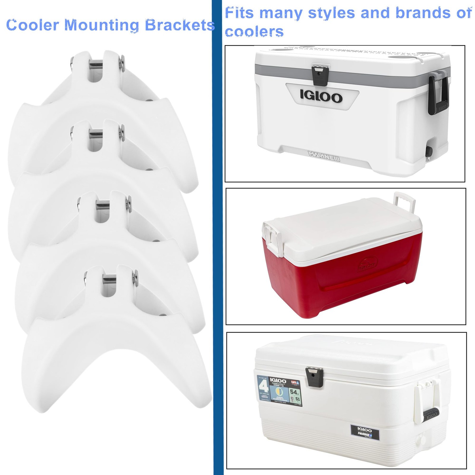 Universal Boat Cooler Mounting Kit with Quick-Connect Straps for Easy Use