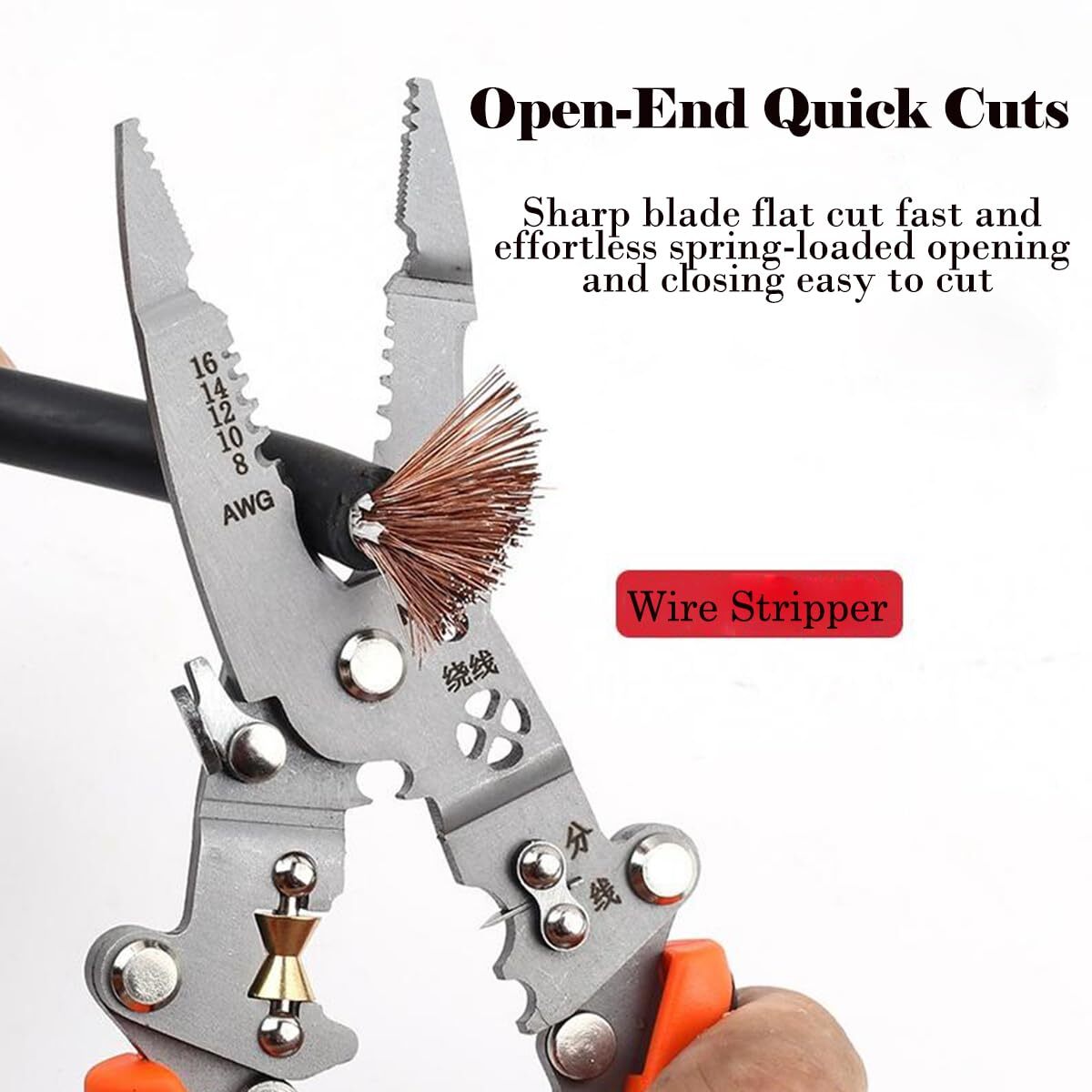 12in1 Multifunctional Wire StripperFoldable Wire Stripper TwisterProfessional...
