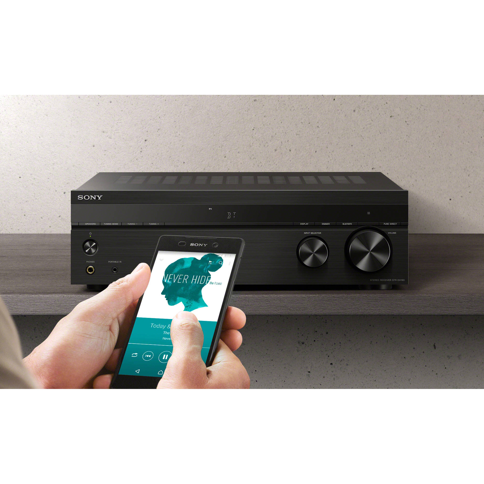 Sony 2-Channel Stereo Receiver with Bluetooth Phono & Aux Input - STR-DH190
