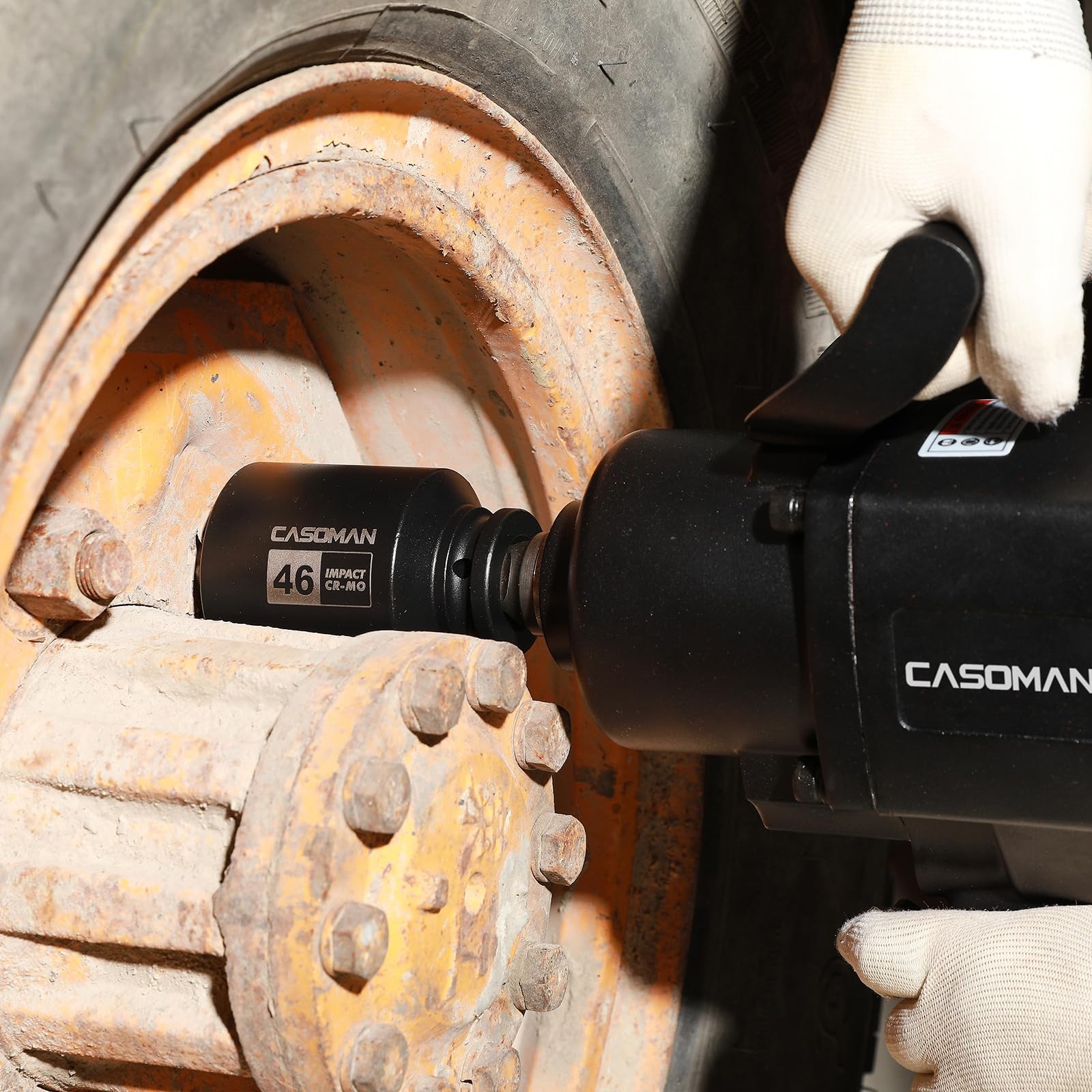 3/4"Drive Deep Impact Socket-46mm, Jumbo Impact Socket, Metric, 6-Point, CR-M...