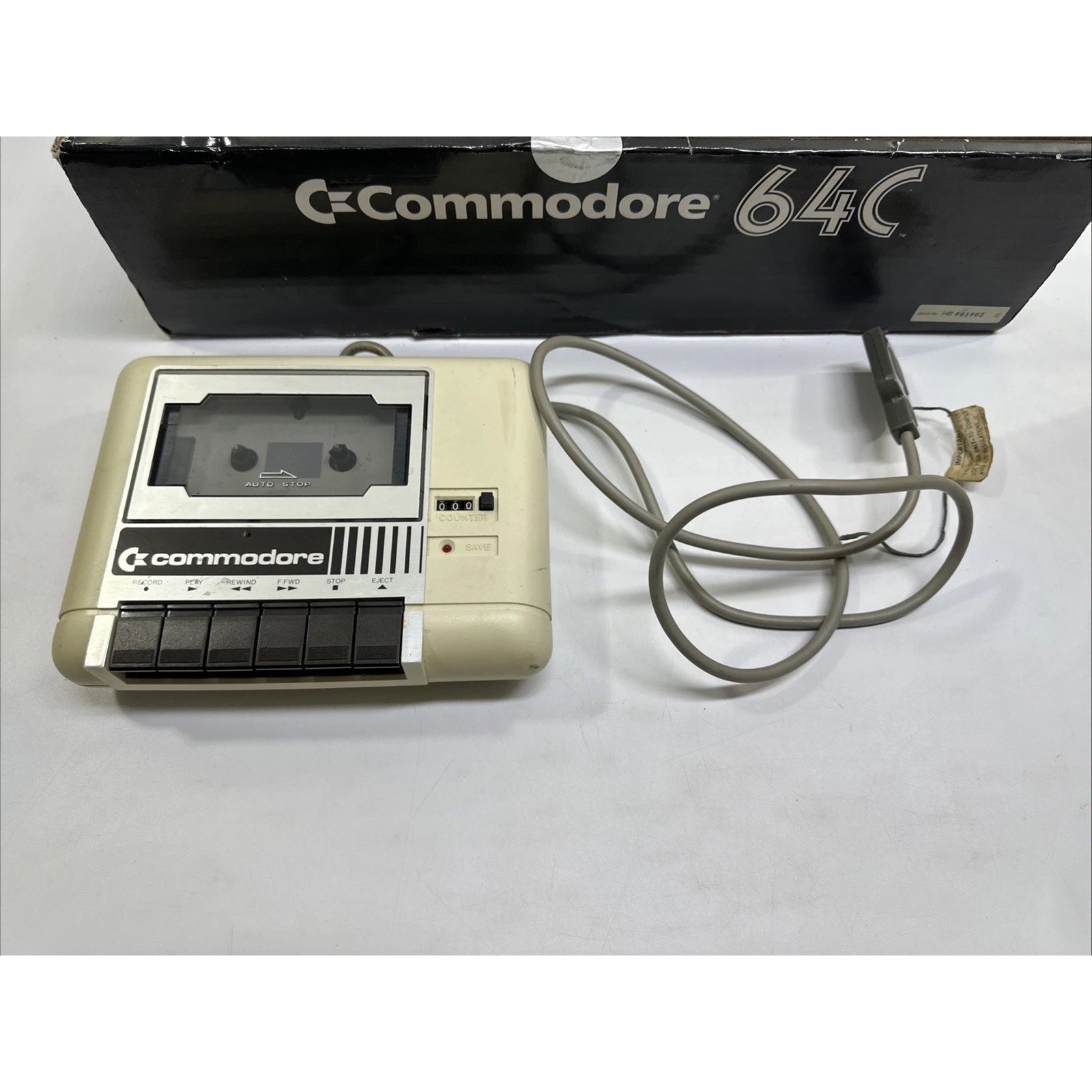 Vintage Commodore 64C Home Computer Console In Blue Box Working W/ Cassette