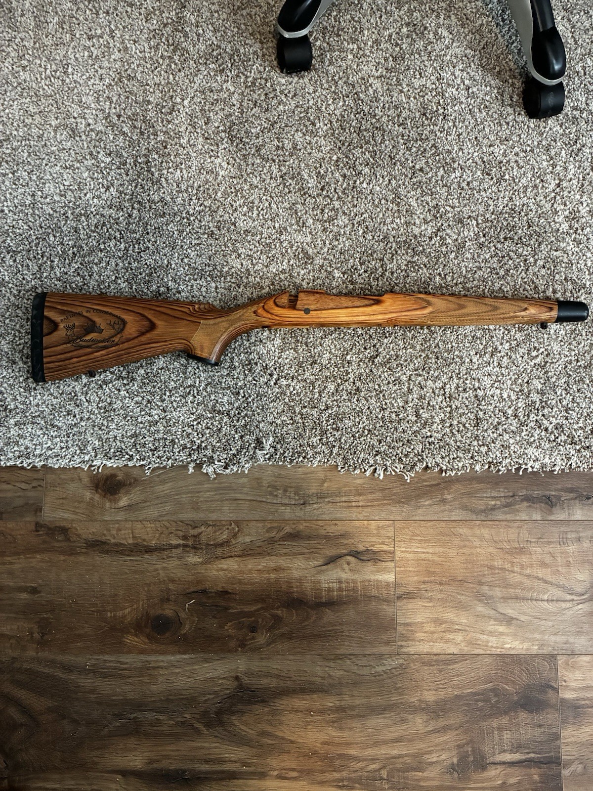 Budweiser Wooden Rifle Stock Brown Partners in Conservation Special Edition Wood