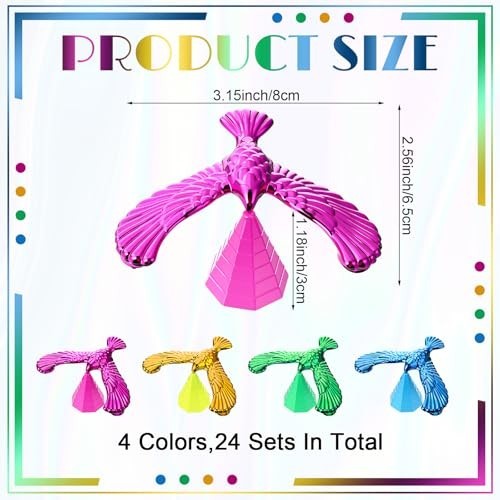 24 Pcs Balance Bird Gravity Set - Eagle Science Physics Toys for Kids & Classroo