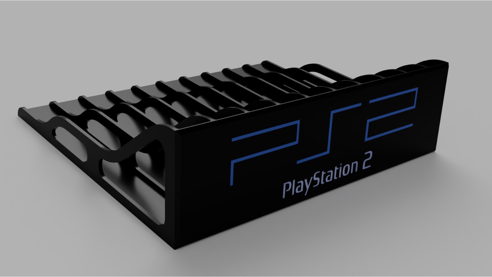 PlayStation 2 Game Case Stand –PS2 Disc Organizer Display Rack – Retro Organizer