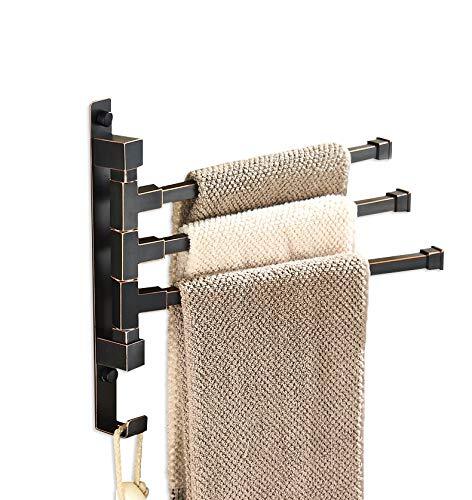 ELLO&ALLO Oil Rubbed Bronze Swing Out Towel Rack for 3-Arm,