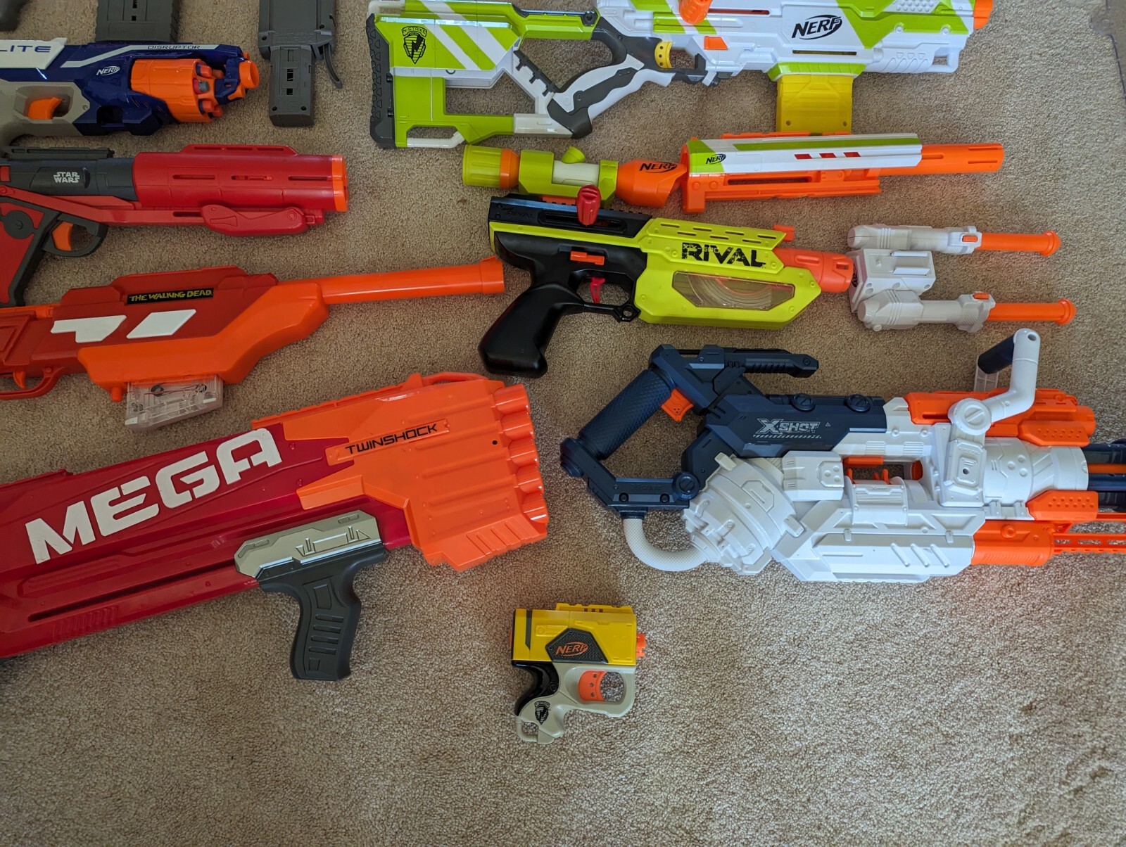 Nerf Gun Lot + Shooting Digital Target