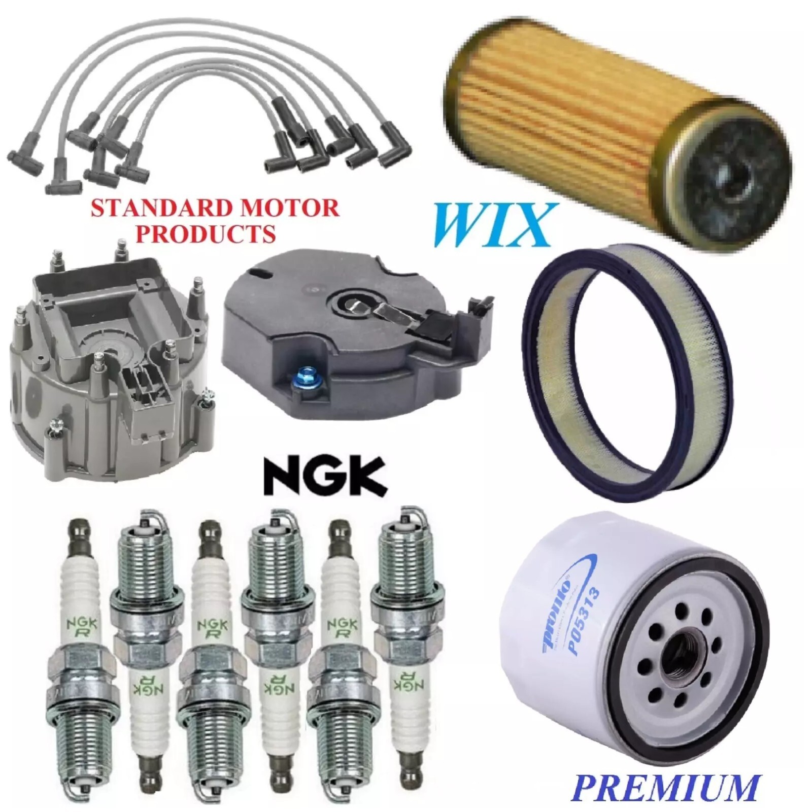 Tune Up Kit Filters Cap Spark Plugs Wire For CHEVROLET C10 L6 4.1L 1979-1984