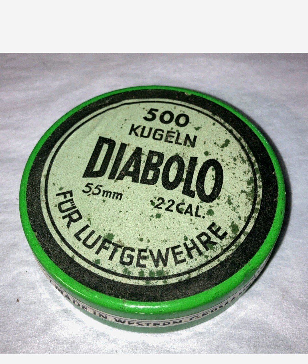 Vtg Kugeln Diabolo 5.5mm 22 Cal. Air Rifle Pellets 500 Ct Unopened West Germany
