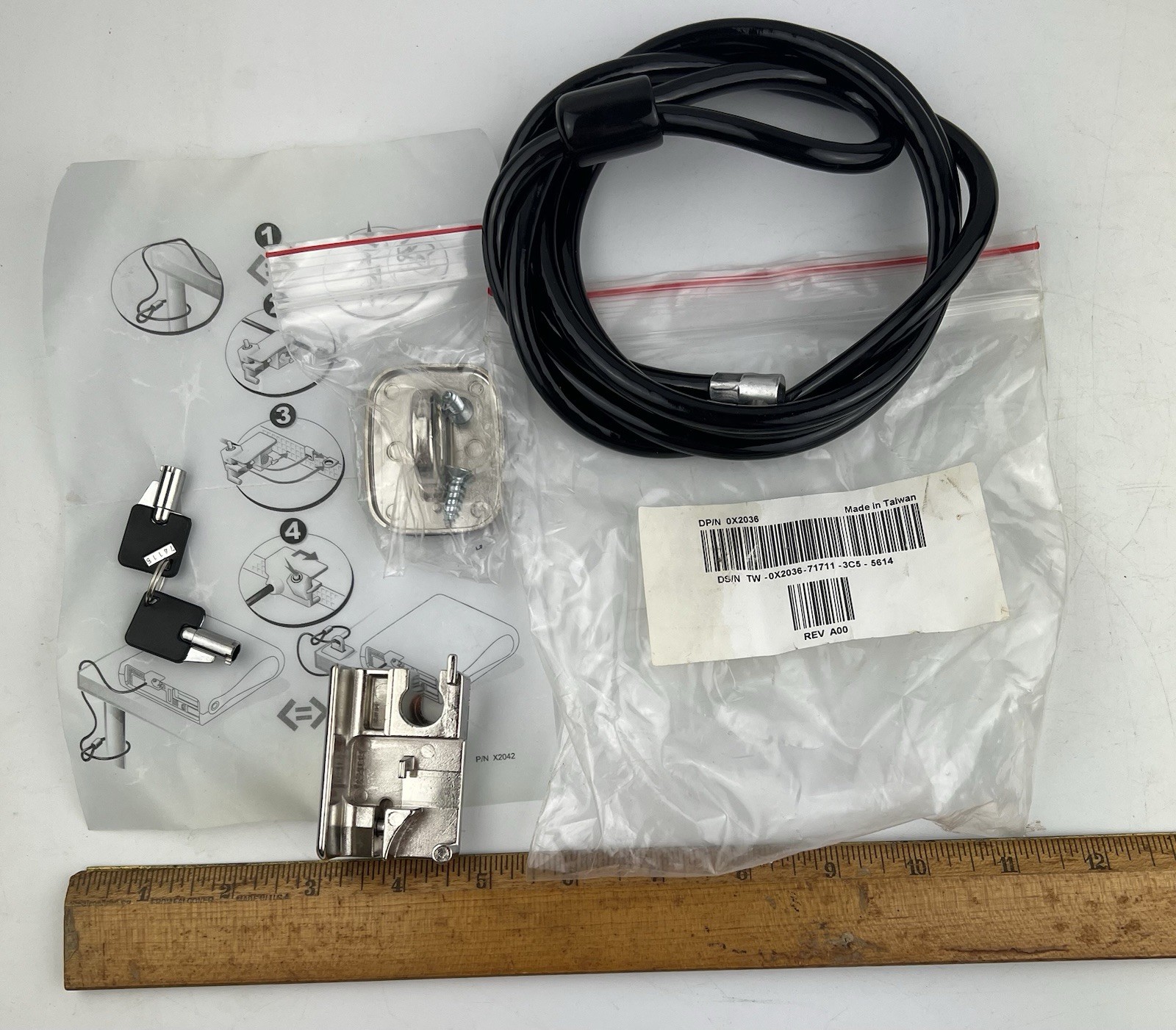 Computer Notebook Laptop Projector Security Keyed Cable Lock