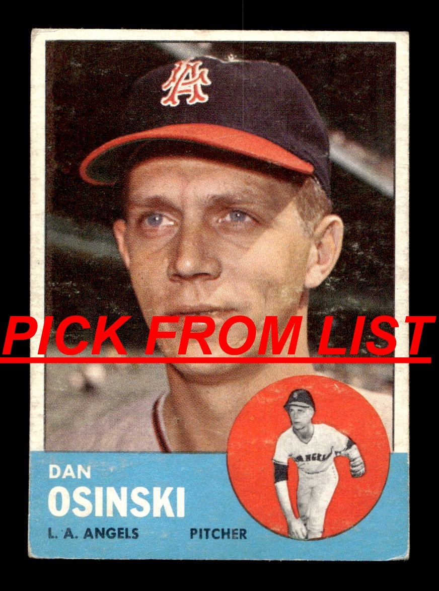 1963 Topps Baseball 12-388 VG-EX Pick From List All PICTURED z4 z1 z2