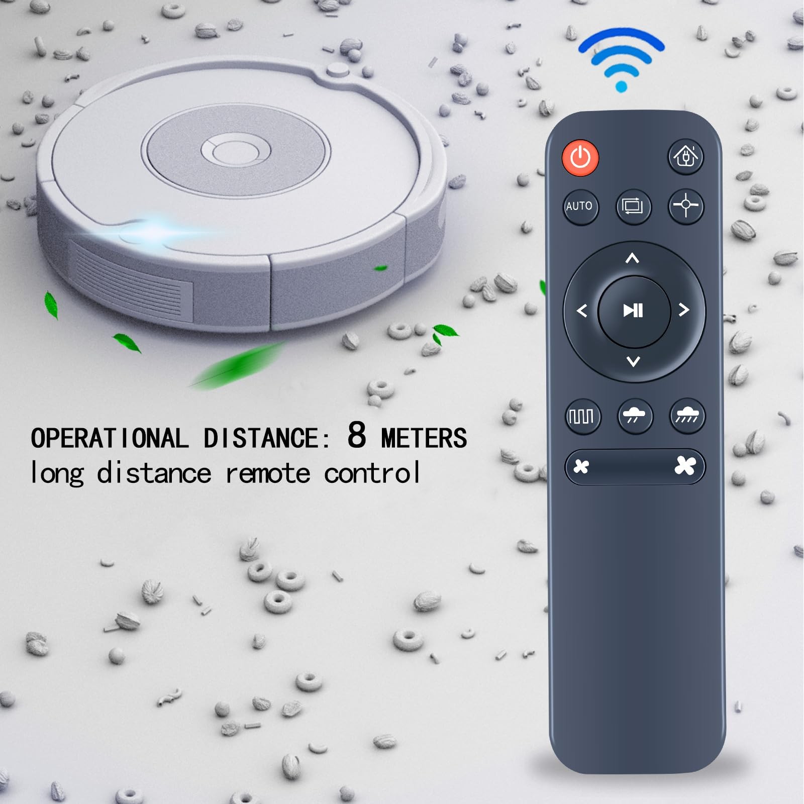 Replacement Robot Vacuum and Mop Combo Remote Control Compatible with black