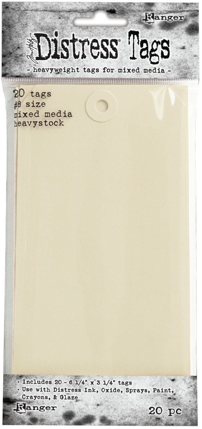 Ranger Tim Holtz Distress Mixed Media Heavystock Tags #8 20/Pkg- (2Pk)