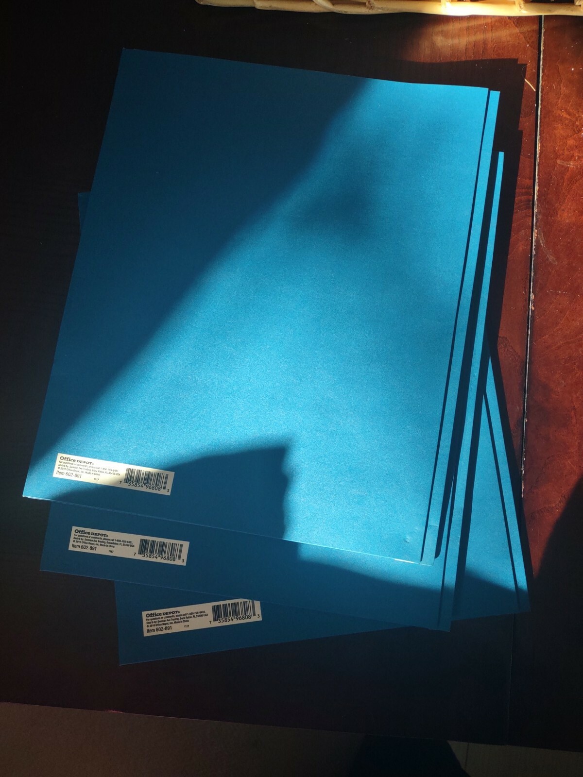 Lot Of 3 Office Depot Blue Folders