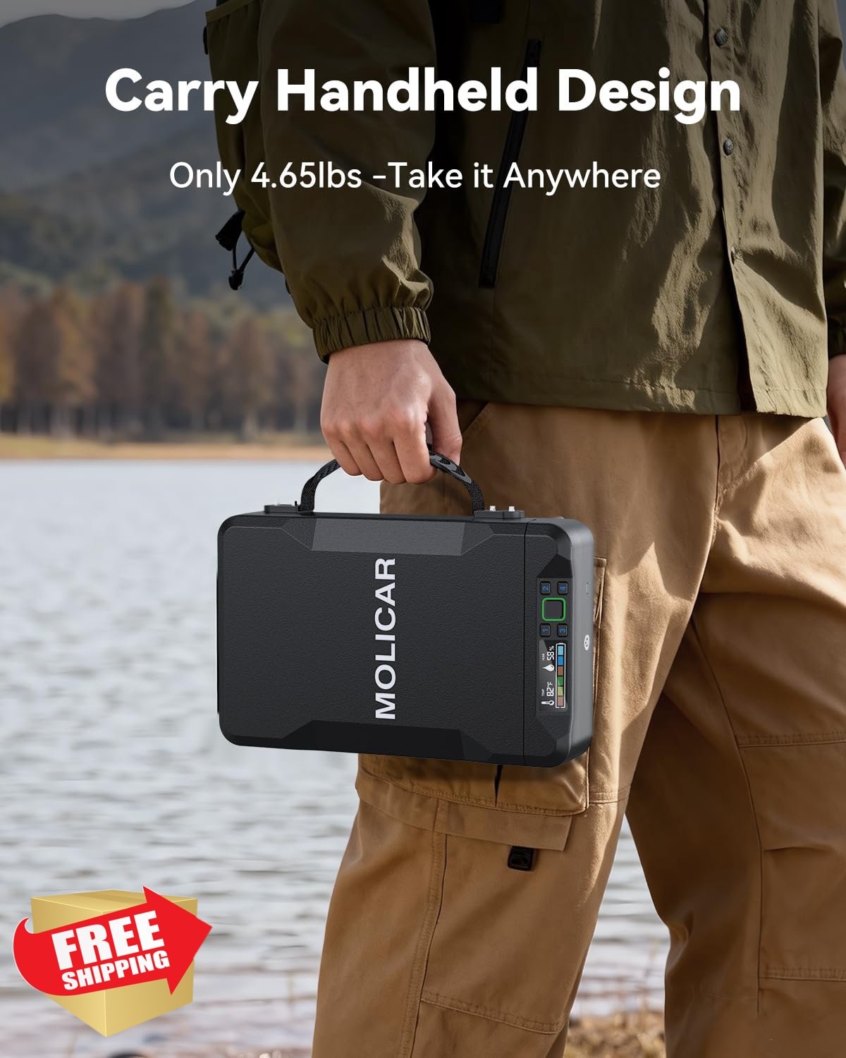 MOLICAR Biometric Pistol Safe Fingerprint Gun Lock Box