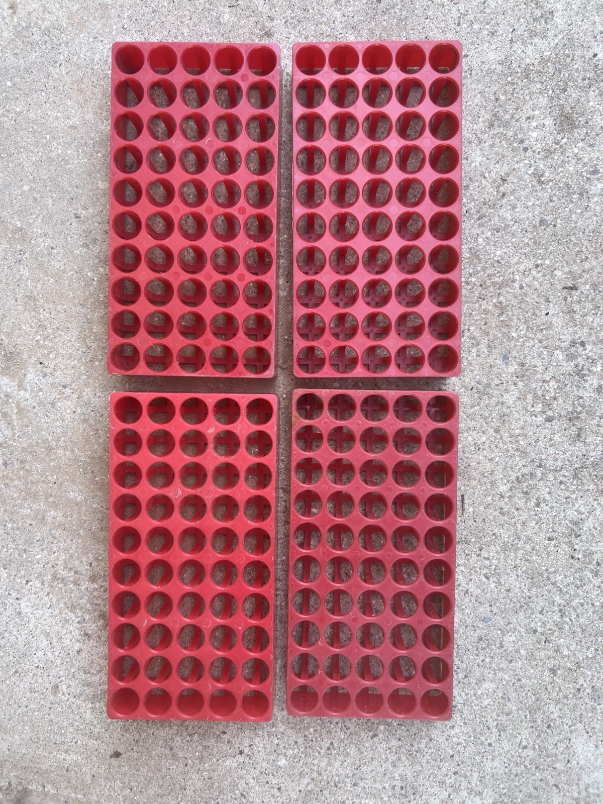 4 Shell Casing Trays - Unknown Exactly- But Bigger than 9mm - Storage Find