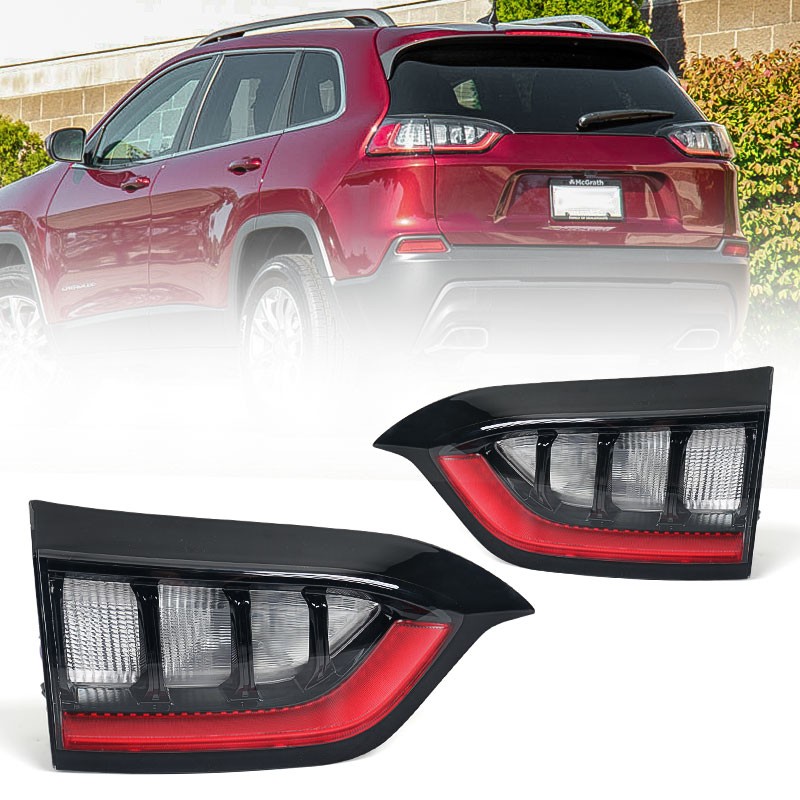Pair LED Inner Tail Lights For Jeep Cherokee 2019-2023 Rear Brake Lamps LH RH