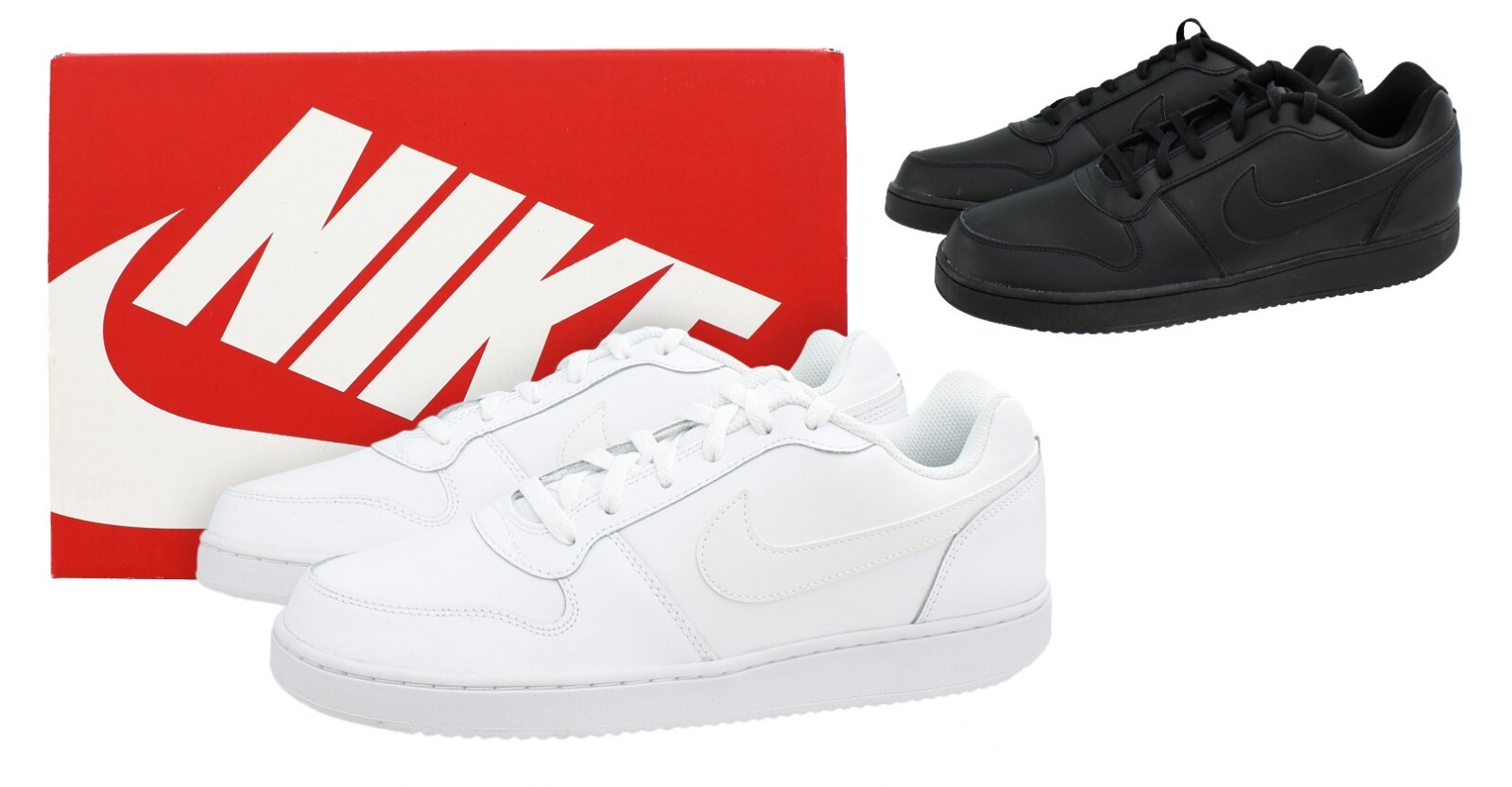 Nike Men's Ebernon Low Sneakers AQ1775, Stitched Leather Retro-Style Court Shoes
