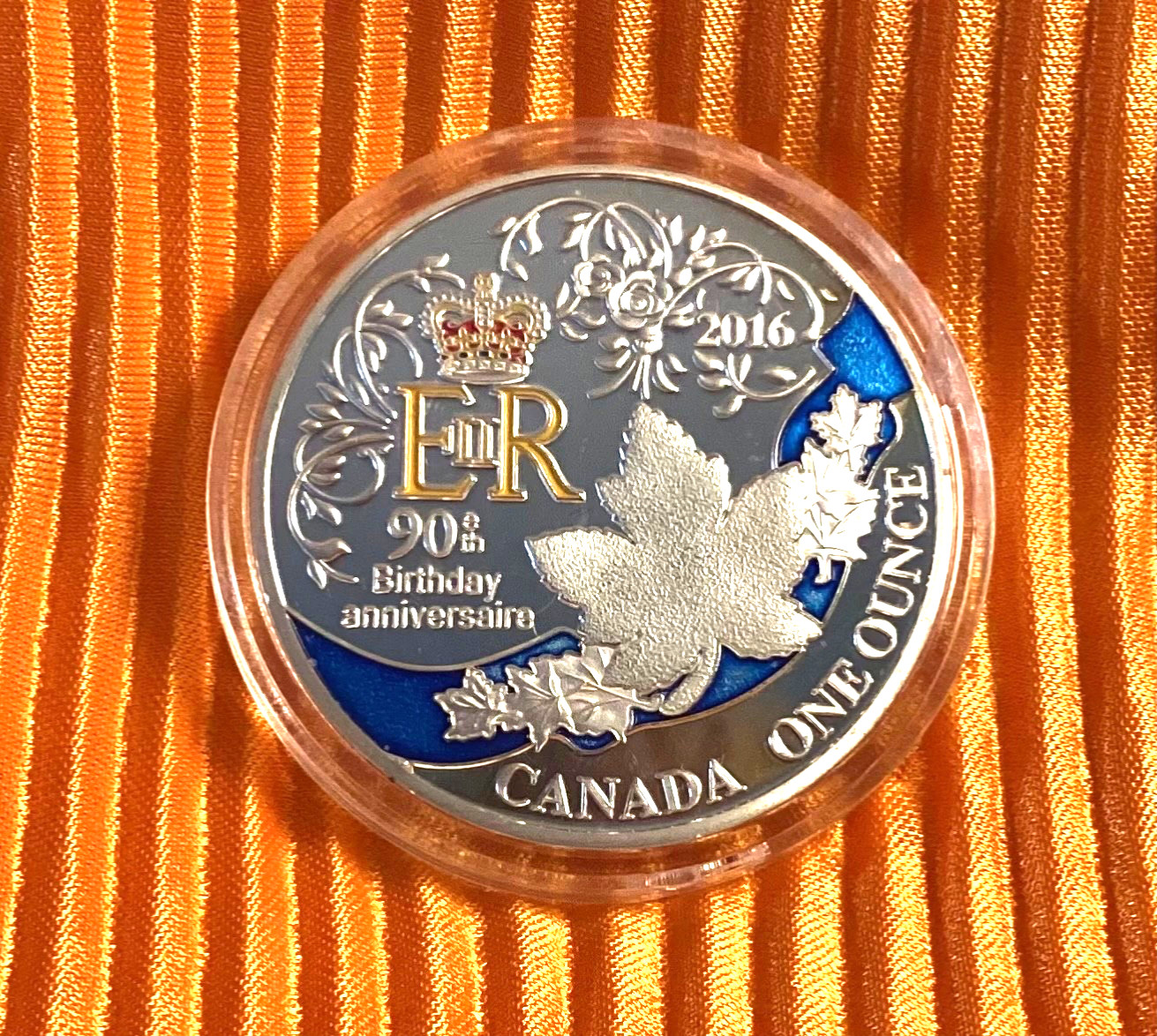 V. Rare - 2016 Canada 🇨🇦  .999 SILVER - QEll  90th BIRTHDAY ANNIVERSARY Coin