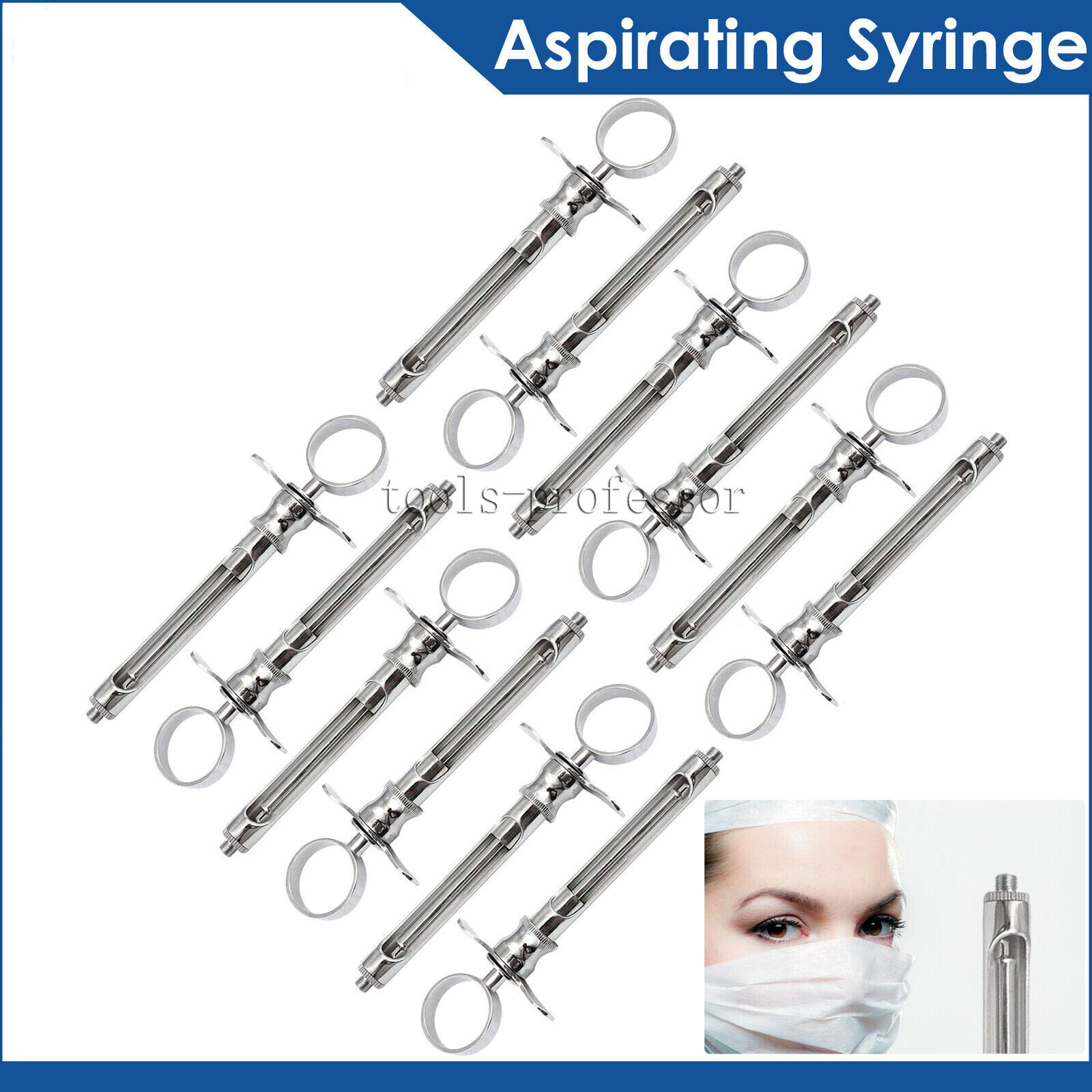 Dental Aspirating Syringe Anesthetic Anesthesia Injection Self-Aspirating 1.8CC