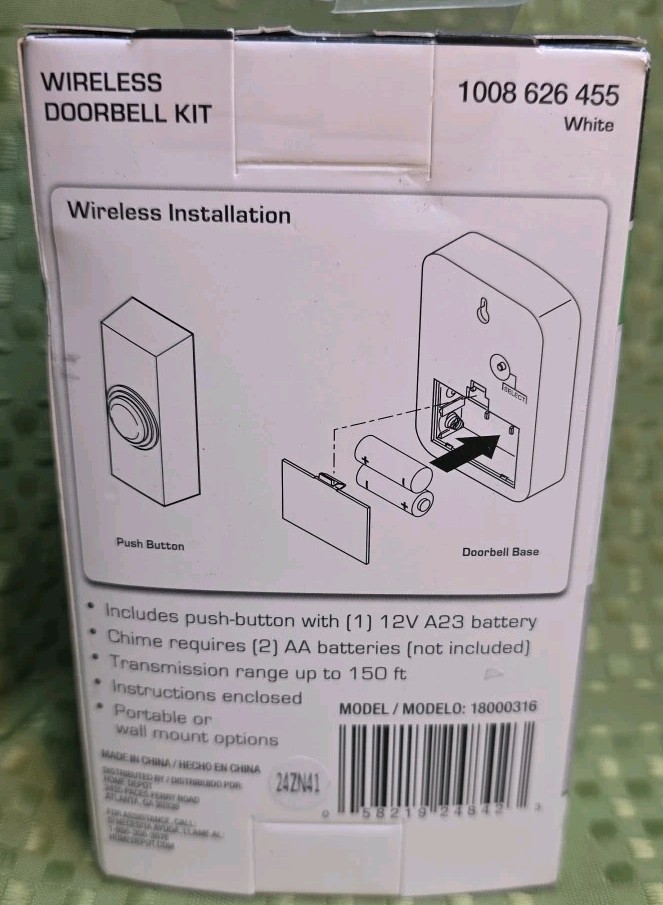 Defiant Wireless Plug-in Doorbell Kit