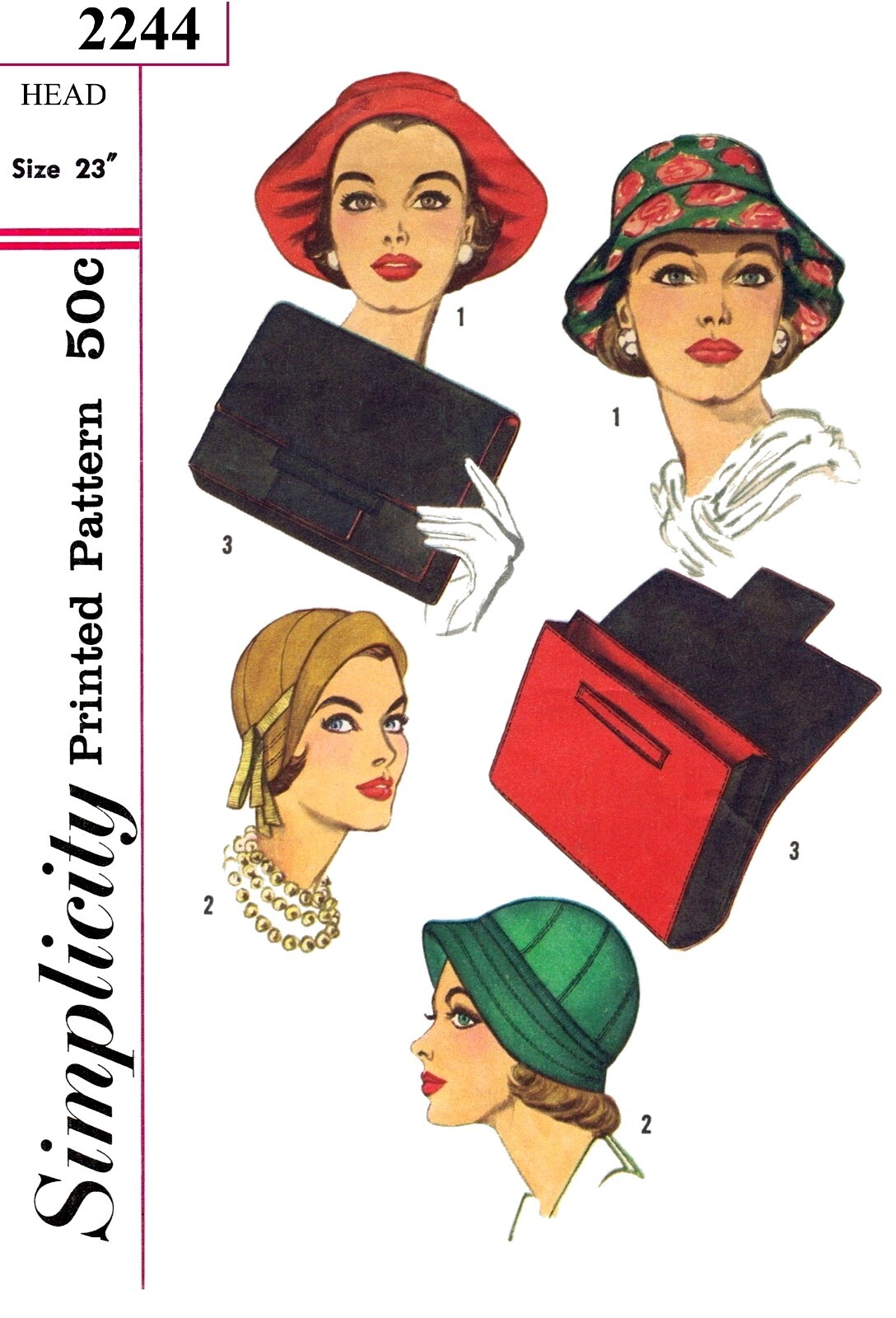 SIMPLICITY 2244 Pattern Cap Bucket Hat Gatsby Chemo Cancer Alopecia