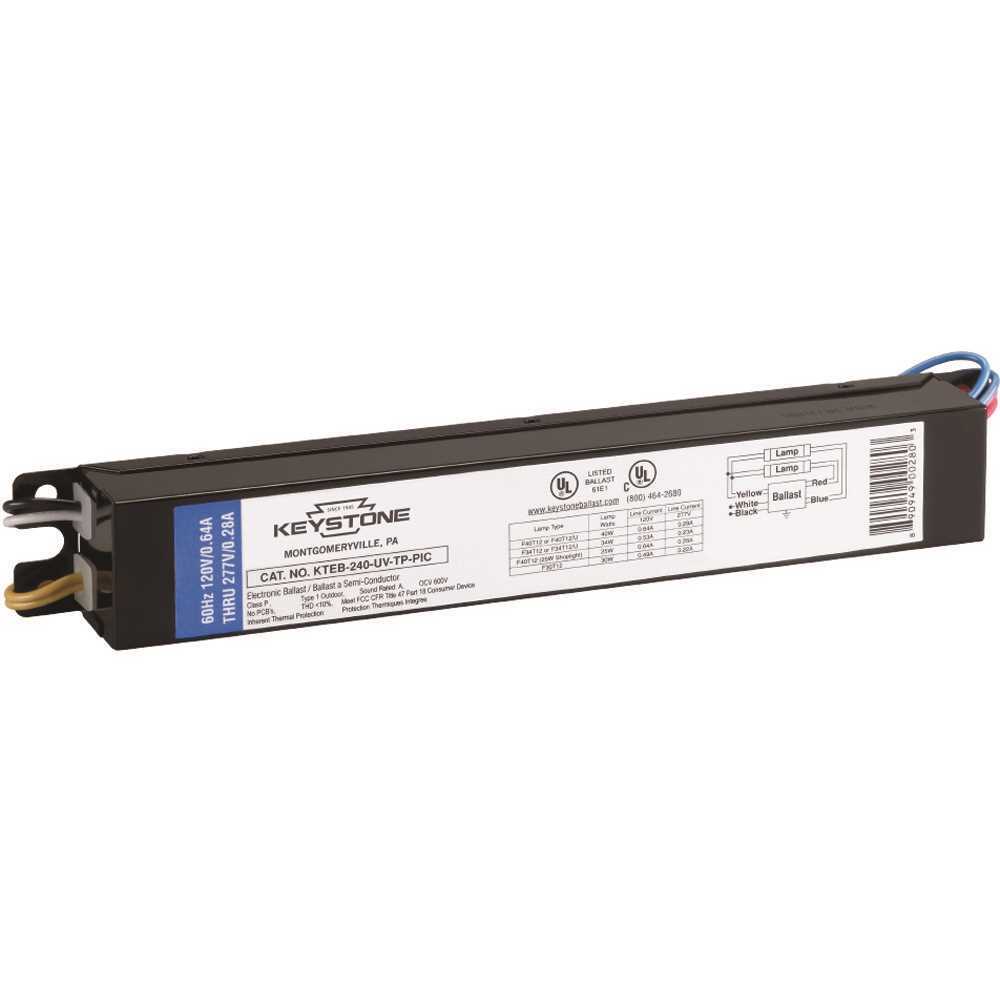 40-Watt 2-Lamp T12 4 ft. Rapid Start Electronic Fluorescent Replacement Ballast