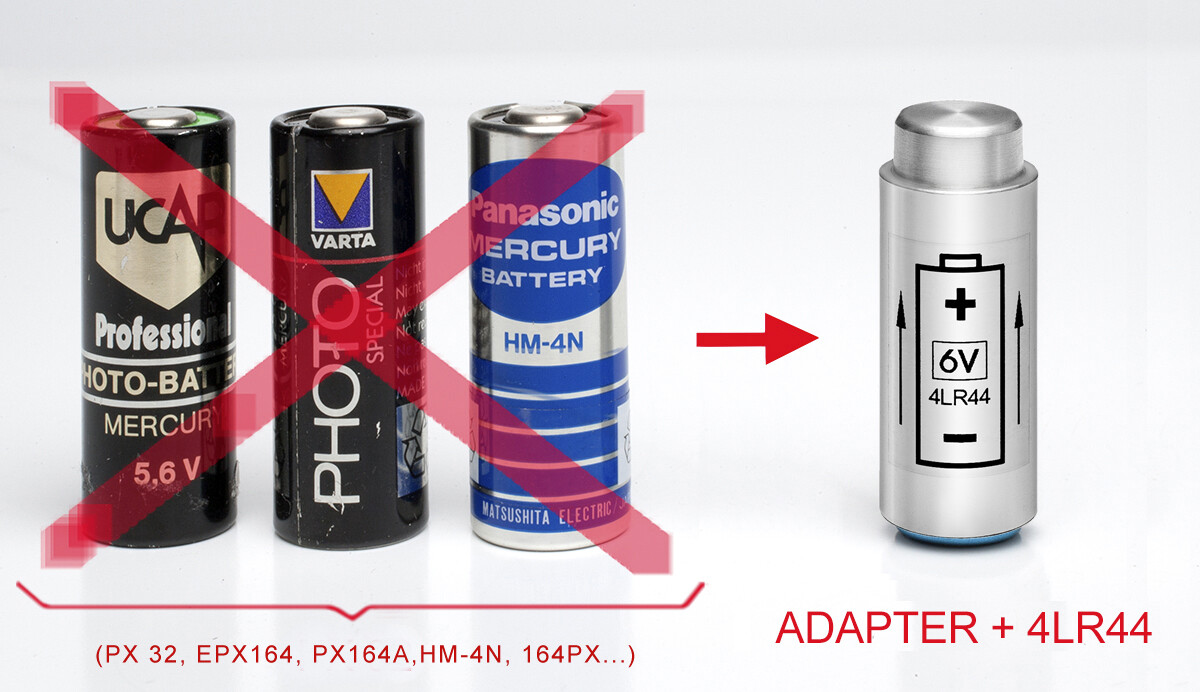 ADAPTER + BATTERY + KIT: YASHICAS Electro 35 G, GL, GS ,GT, GTN, GSN, MG-1, Ax