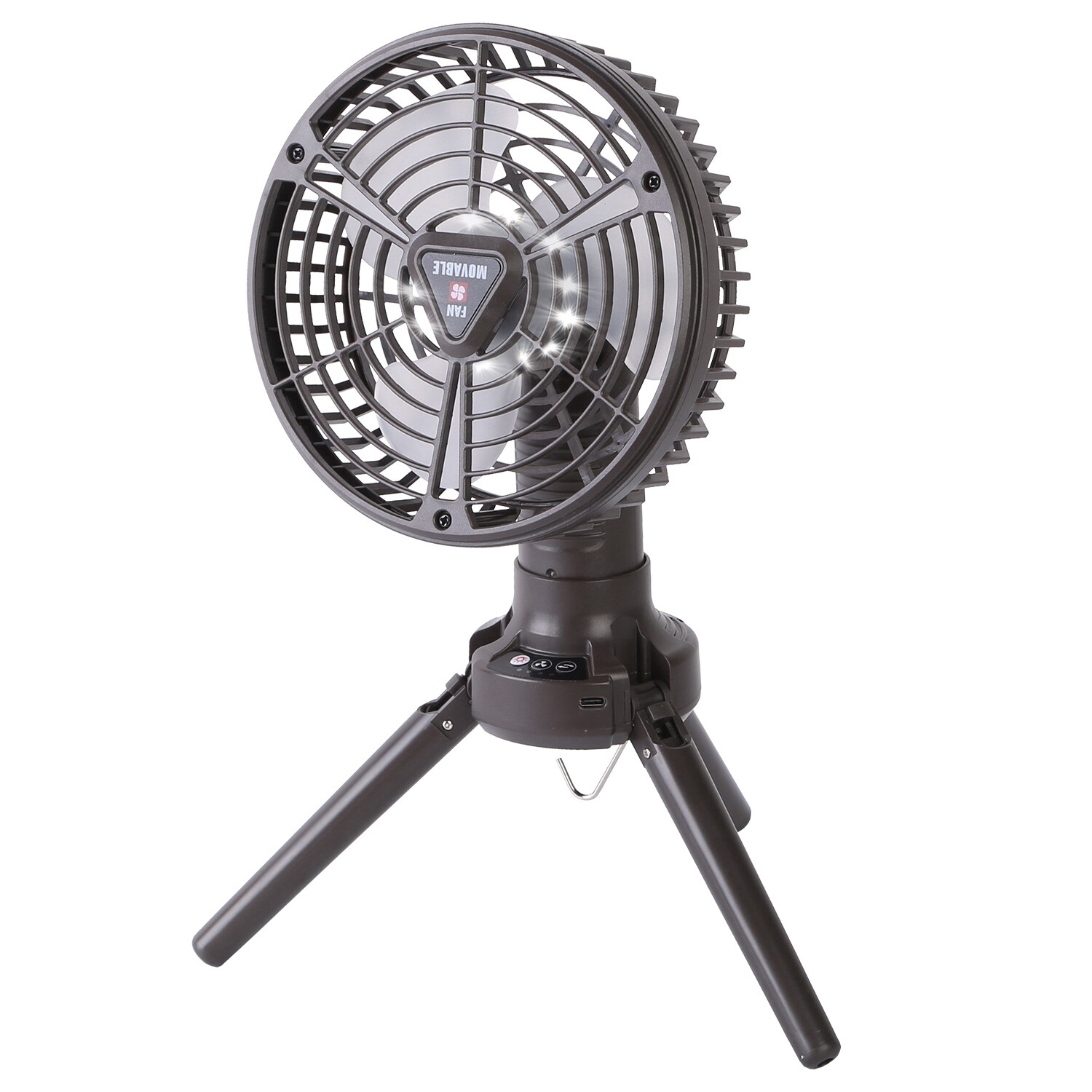 10400mah Rechargeable Camping Fan Tripod Tent Hanging Fan W/ LED Light Portable